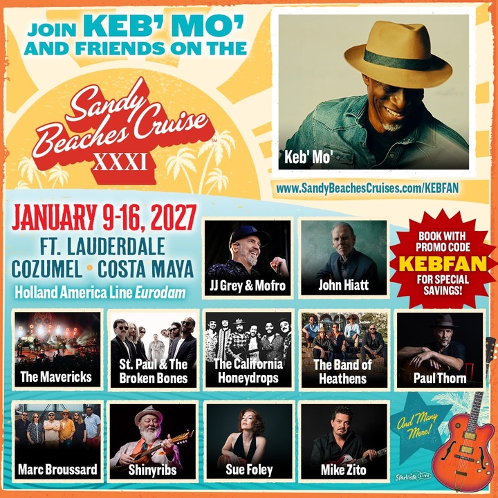 Keb' Mo' concert tour poster 2026